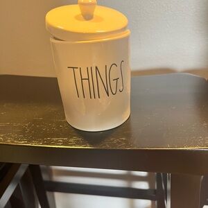 Rae Dunn White “Things” Canister